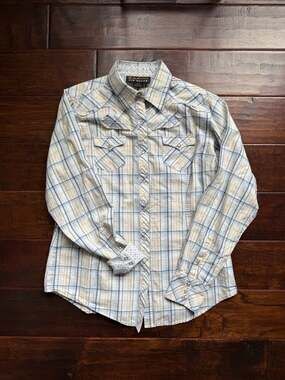 Ariat Pro Series Women's Plaid Pearl Snap Western Shirt with Contrast Cuffs